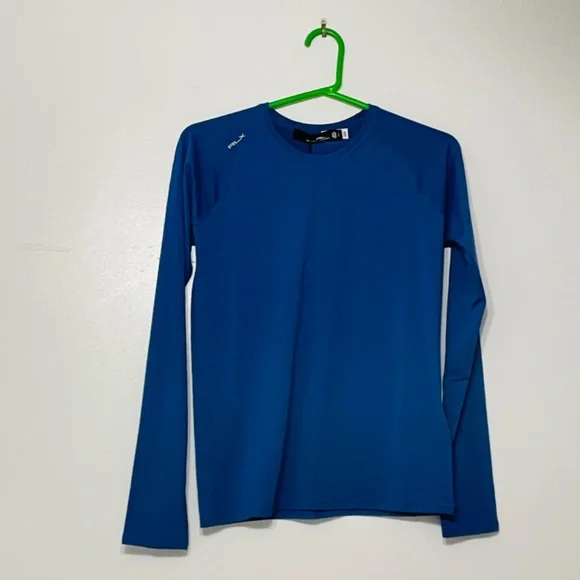 RLX Ralph Lauren Performance Long Sleeves Golf Jersey in Royal Blue - Picture 8 of 11